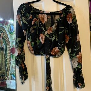 Flower printed long sleeve